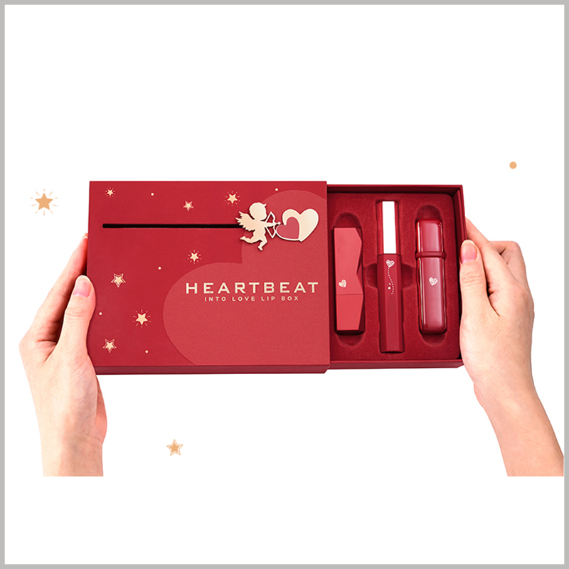 lipstick gift boxes set with Flocking blister