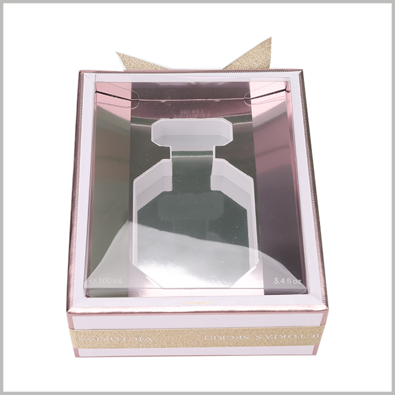 Perfume gift boxes with windows. Custom perfume packaging is completely customized according to your needs, which will be able to meet product sales and branding needs.