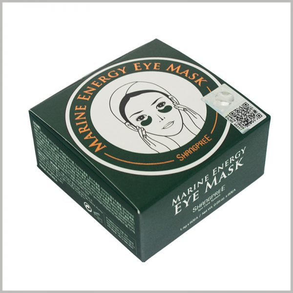 printable small square skin care boxes for eye mask packaging.The main pattern of custom packaging is the use of eye masks, and it is embodied in the form of animation.