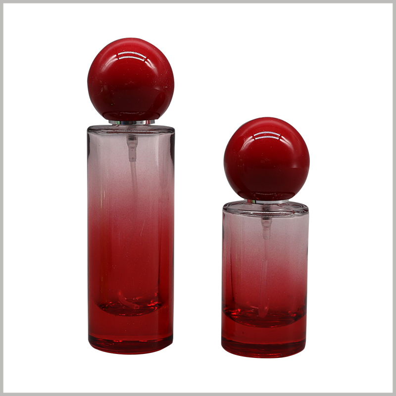 red round perfume bottle
