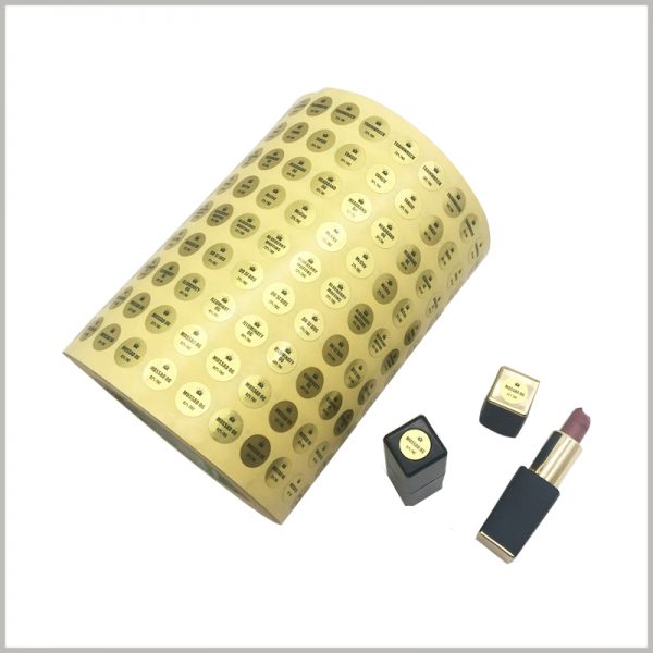 round gold labels for lipstick.Although the small circular label is inconspicuous, it has positive significance in brand building and construction.