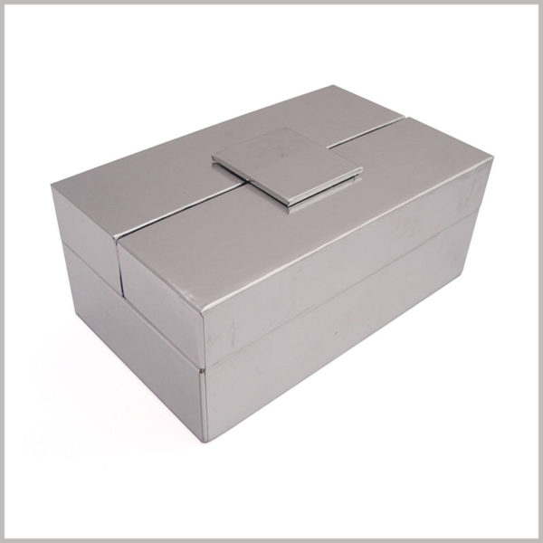 cusstom high-end silver cardboard gift boxes packaging wholesale