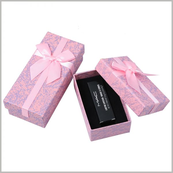 single lipstick gift boxes with lids wholesale. The compact packaging structure has many advantages, which can reduce packaging manufacturing costs and avoid excessive packaging of products by gift boxes.