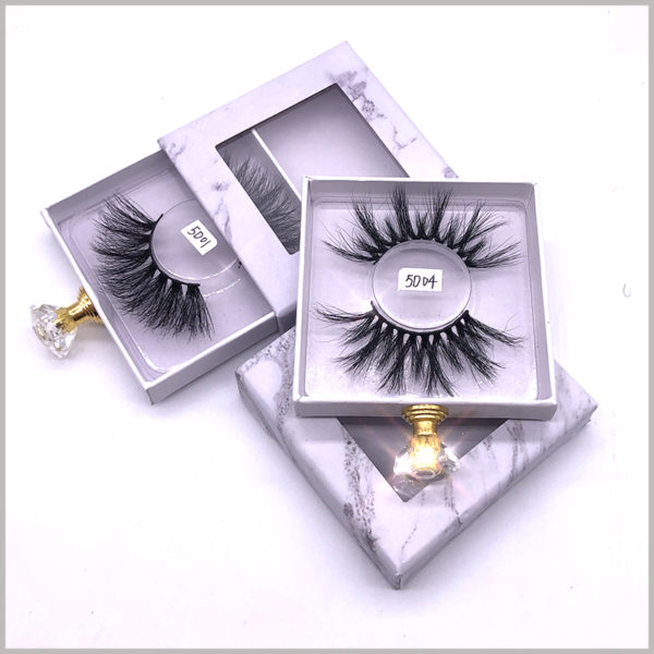 small cardboard drawer boxes for lashes packaging.Packaging design is unique, and specific packaging printing content is more conducive to product promotion.