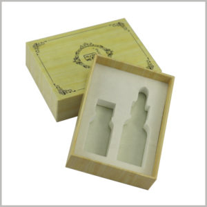 small cardboard packaging for essential oil box set.The inside of the essential oil packaging uses white EVA to hold two different essential oils.