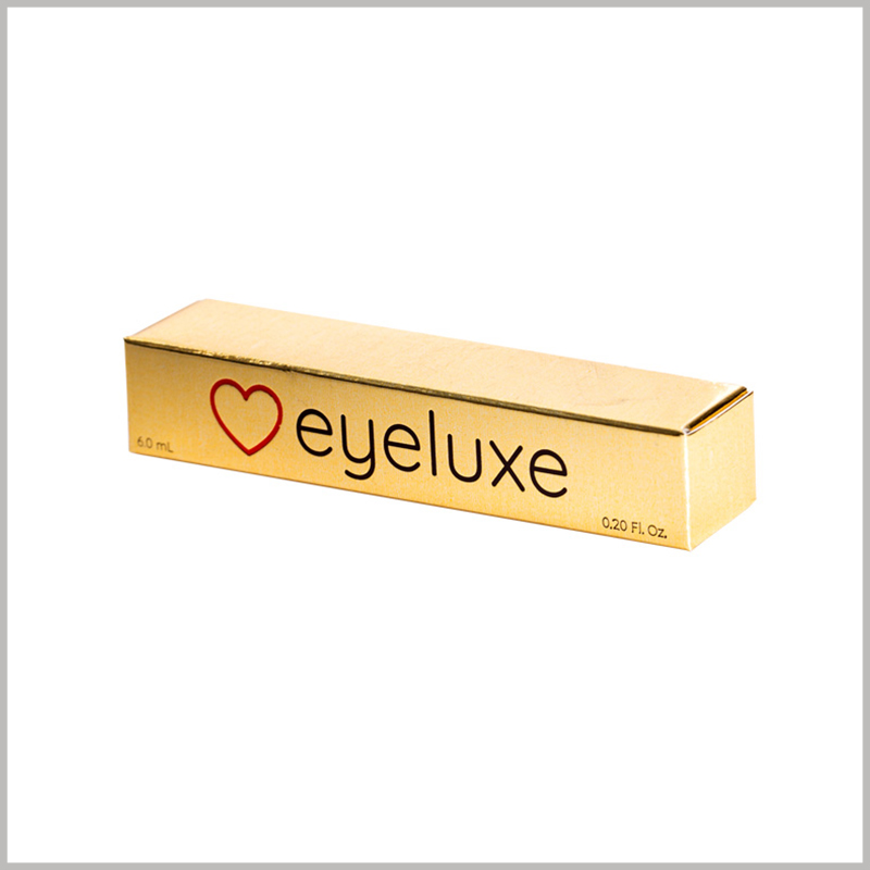 small gold boxes for lip gloss packaging. The golden square box is like a "gold bar", which attracts customers' attention and enhances the value of the product from the color.