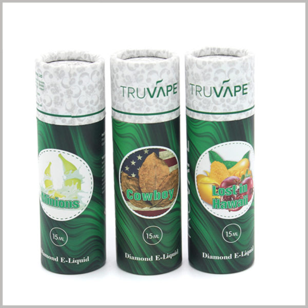 small round cardboard boxes for 15ml vape oil packaging. The size of the customized small paper tube package is determined according to the product, so that the package and the essential oil are perfectly matched.
