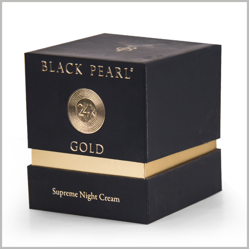 Custom small square cardboard boxes for night cream packaging.Exquisite product packaging has added value to the product, so that the value of the product can be better reflected.