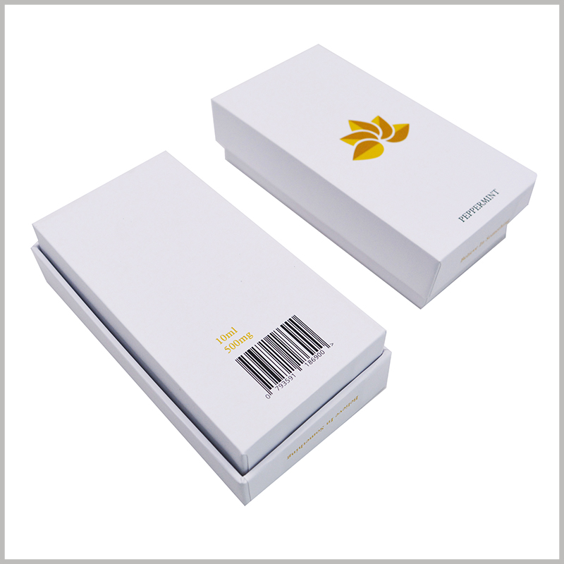 Custom small white cardboard boxes with lids wholesale,Printed product packaging for essential oil products