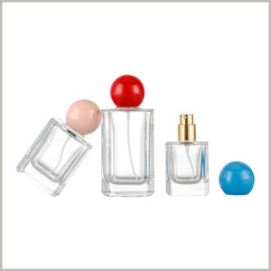 square glass perfume bottles with round cap wholesale