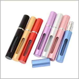 travel perfume refillable bottle with window