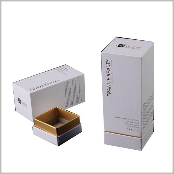 custom white cardboard boxes for 100ml face lotion packaging, Detailed product information can be printed on the package, and consumers can quickly understand the product by themselves.