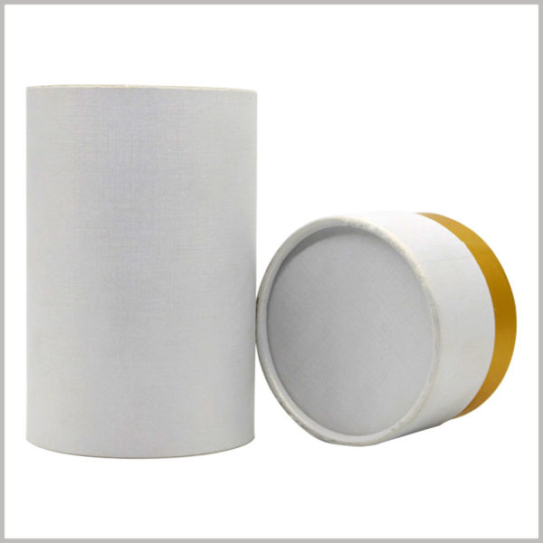 white cardboard tube packaging boxes, Fine-grained paper is used as the laminated paper of the paper tube to improve the width of the paper tube.