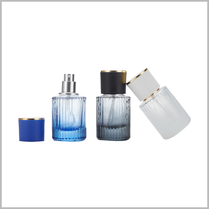 wholesale 30ml and 50ml Vertical Stripes Round perfume bottle