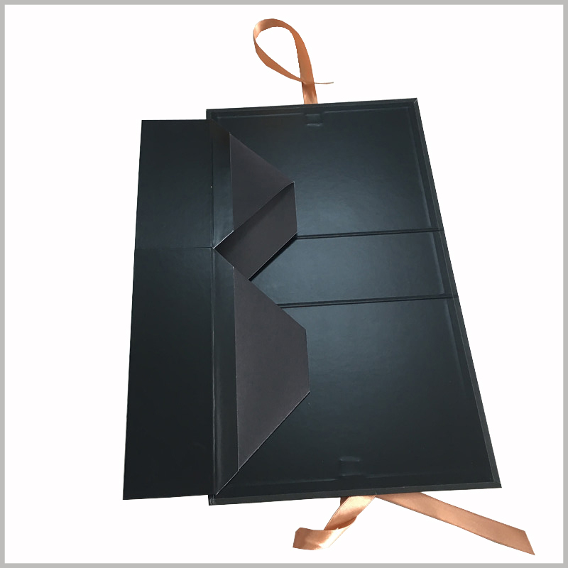 wholesale black cardboard gift boxes packaging for hair bundles.Fully foldable packaging will reduce the footprint and reduce packaging and transportation costs.