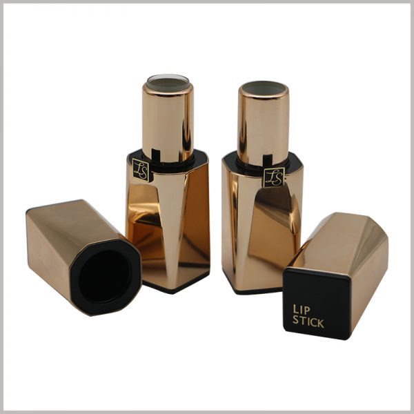 wholesale empty gold lipstick tubes.This lipstick tube is inlaid with magnets. The moment when the lipstick cap is opened or closed